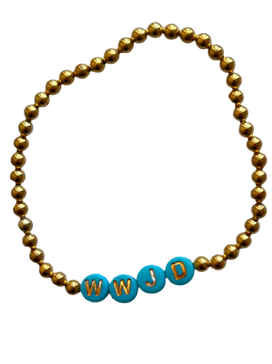 WWJD Bracelet Blue