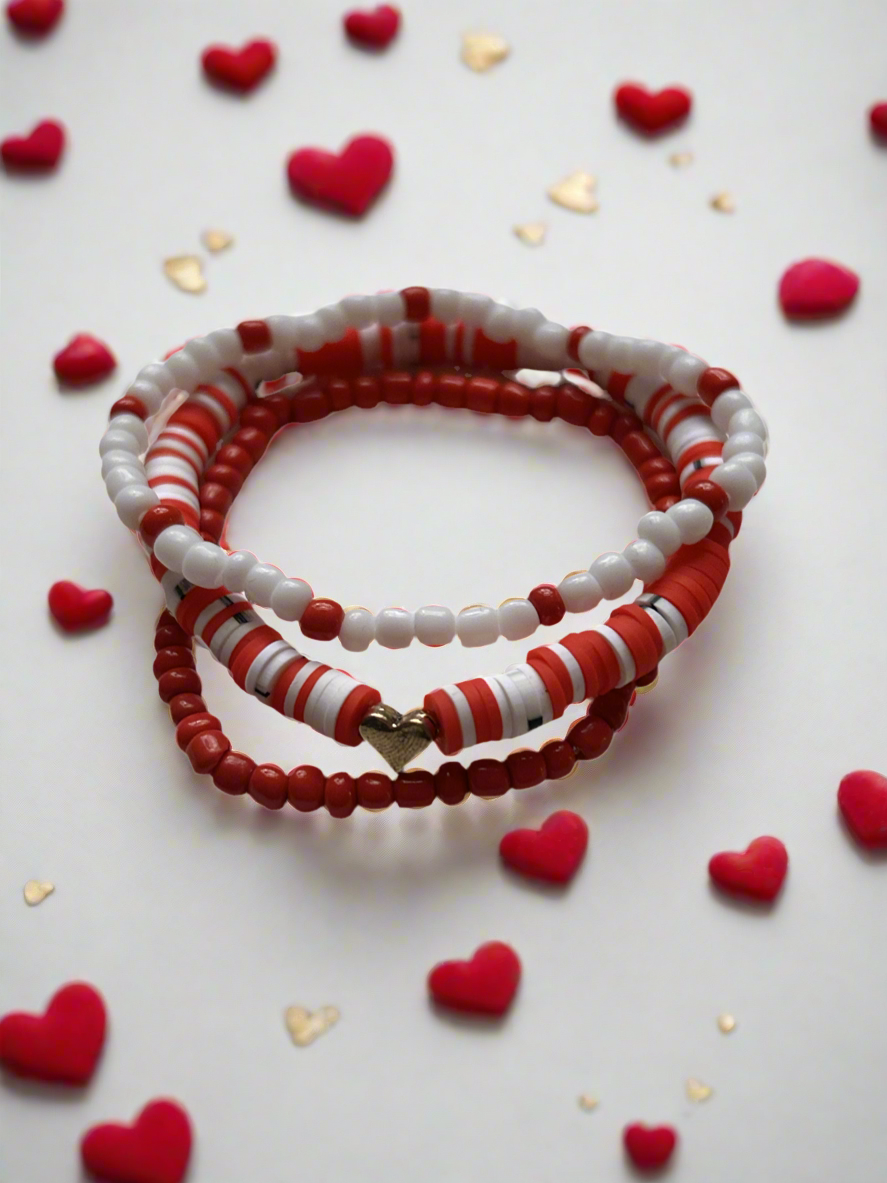 Valentine’s Day Bracelet Stack